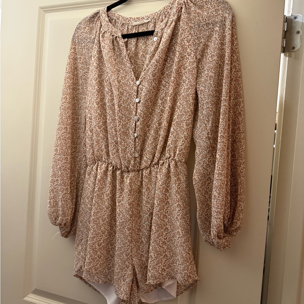 Floral Print Women's Romper